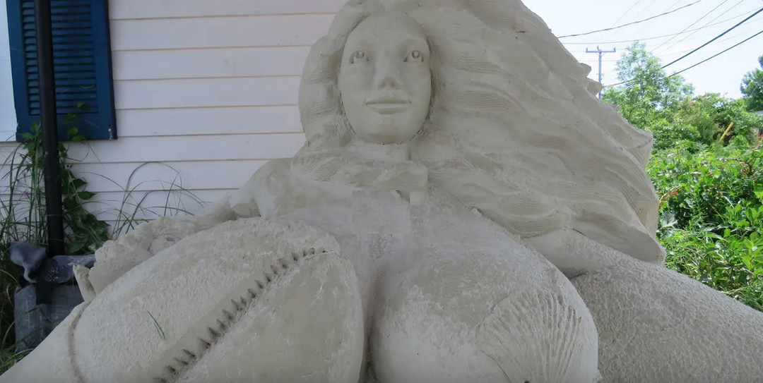 Busty Sand Sculpture Causes Controversy on Cape Cod