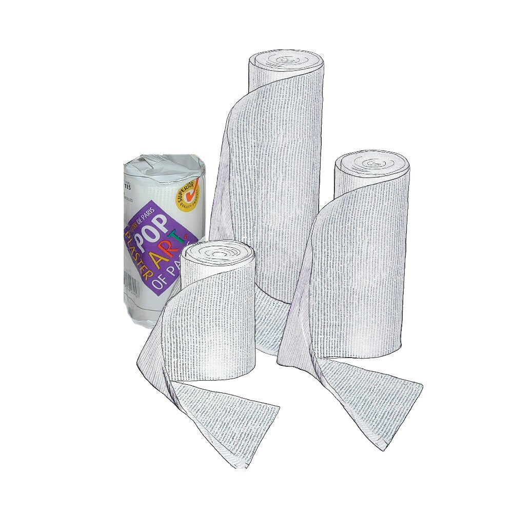 PopArt Plaster Bandages - high quality and creamy smooth non dilaminating plaster impregnted bandages for shall molds