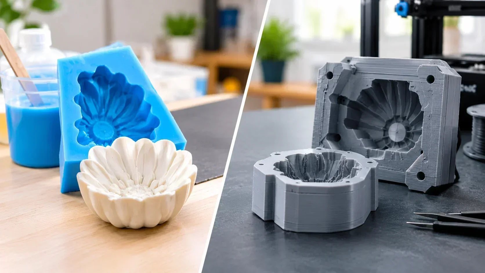 Silicone mold vs 3D printed mold