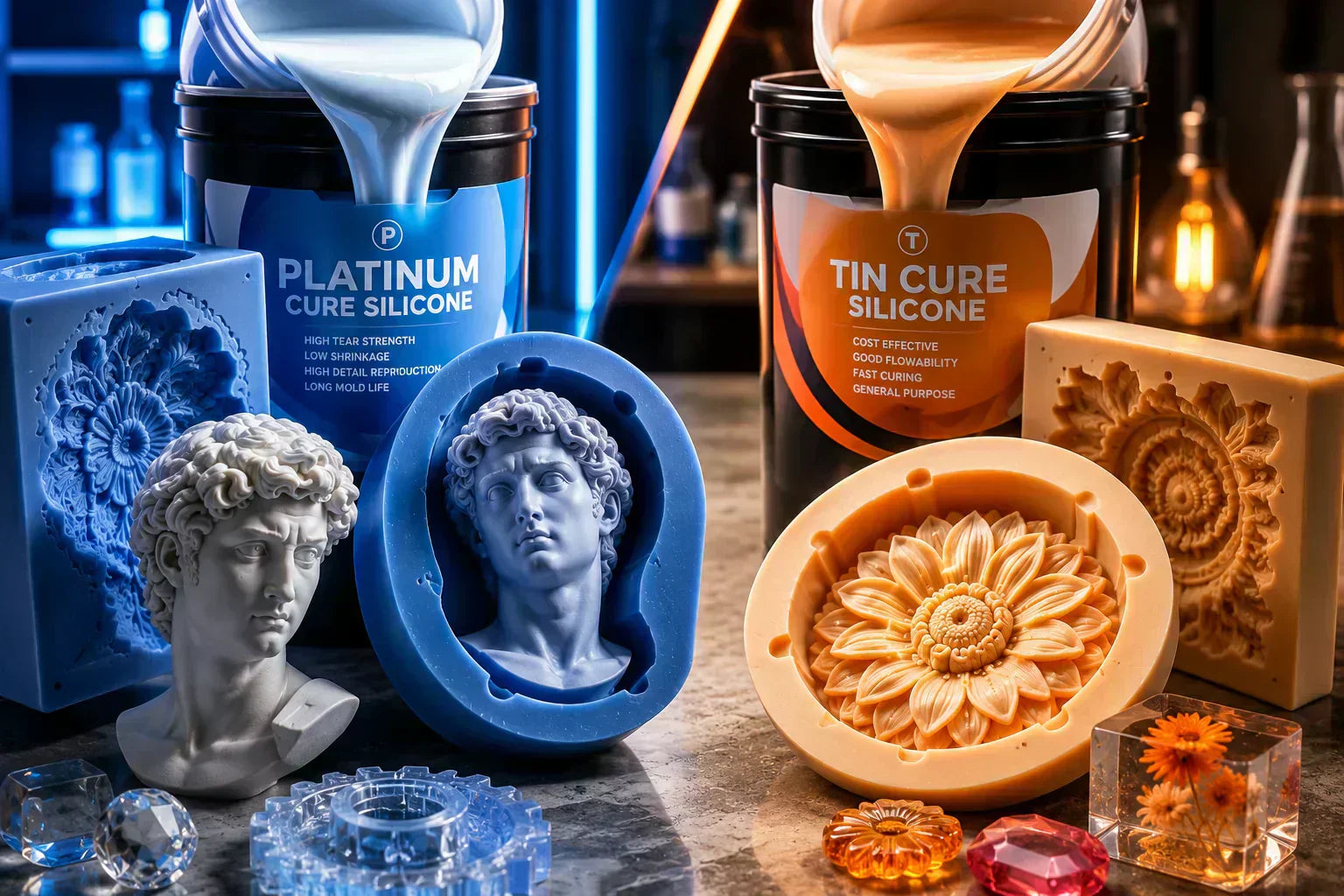 Platinum vs. Tin Cure Silicone: A Comparison Guide for Mold Making