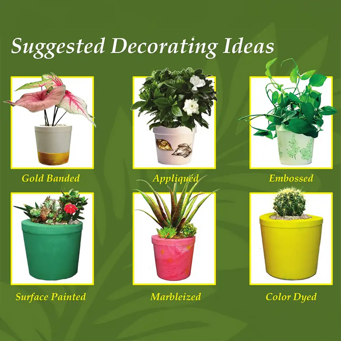 plant pot decorating kit Magic Planting Pot Casting Kit — EnvironMolds