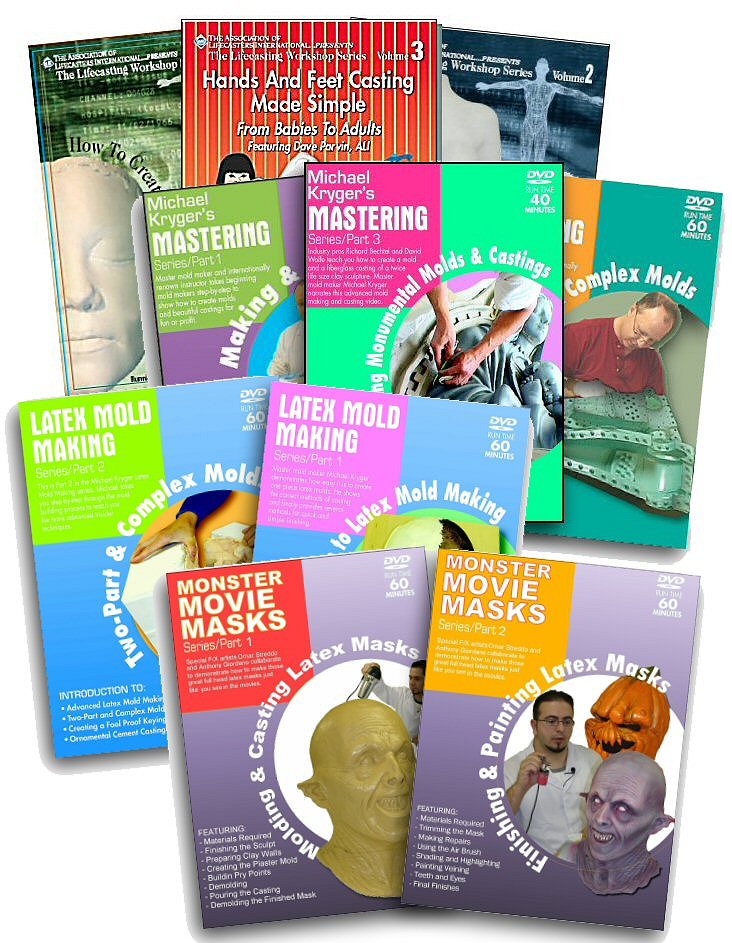 Cast Material Library Mold Making & Casting Library – 10 DVD Set | EnvironMolds